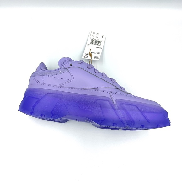 New Youth Reebok Classic Cardi B X Club C Crisp Purple Casual Sneakers 5 GX5027 - Picture 8 of 12